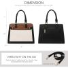 imageLOVEVOOK Purses and Handbags for Women Tote Shoulder Bag Satchel Black Purse and PU Leather Top Handle for ladiesBlackwhitebrowns