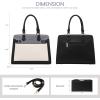 imageLOVEVOOK Purses and Handbags for Women Tote Shoulder Bag Satchel Black Purse and PU Leather Top Handle for ladiesBlackwhitegrey