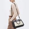 imageLOVEVOOK Purses and Handbags for Women Tote Shoulder Bag Satchel Black Purse and PU Leather Top Handle for ladiesBlackwhitegrey