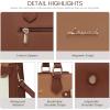 imageLOVEVOOK Purses and Handbags for Women Tote Shoulder Bag Satchel Black Purse and PU Leather Top Handle for ladiesBrownlight Brownbeiges