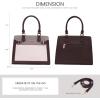 imageLOVEVOOK Purses and Handbags for Women Tote Shoulder Bag Satchel Black Purse and PU Leather Top Handle for ladiesCoffeelight Purplepinkish Whites