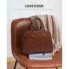 imageLOVEVOOK Purses and Handbags for Women VintageStyle Leather Top Handle Shoulder Bag Satchel Tote Crossbody Purse for LadiesBrown