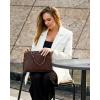 imageLOVEVOOK Purses and Handbags for Women VintageStyle Leather Top Handle Shoulder Bag Satchel Tote Crossbody Purse for LadiesChestnut Brown