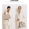 imageLOVEVOOK Purses and Handbags for Women VintageStyle Leather Top Handle Shoulder Bag Satchel Tote Crossbody Purse for LadiesTaupe