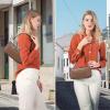 imageLoiral Small Purse for Women Retro Classic Tote HandBag Shoulder Bags Clutch PurseLight Coffee