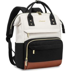 imageLOVEVOOK Mini Backpack for Women Small Backpacks Purse College Bookbag for School Fashion Bag for Travel Work Gift Lightweight Daypack BeigeBlackBrownBeigeblackbrown