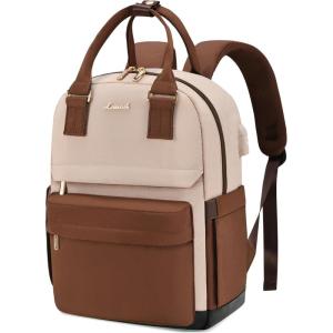 imageLOVEVOOK Mini Backpack for Women Stylish Waterproof Backpack Purse with USB Port Cute Bookbag for College School TravelCoffee  Khaki