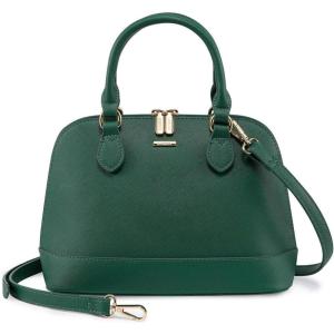 imageLOVEVOOK Purse for Women Small Crossbody Bags Classic Double Zip Top Handle Dome Satchel BagGreen