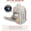 imageLOVEVOOK Travel Backpack For Women 40L Carry On Backpack Flight Approved TSA Personal Item Travel Bag Fits 17 Inch Laptop Business Weekender Overnight Waterproof Daypack With 2 Cubes GreyPinkPinkgrey
