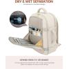 imageLOVEVOOK Travel Backpack For Women 40L Carry On Backpack Flight Approved TSA Personal Item Travel Bag Fits 17 Inch Laptop Business Weekender Overnight Waterproof Daypack With 2 Cubes GreyPinkBeige
