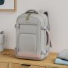 imageLOVEVOOK Travel Backpack For Women 40L Carry On Backpack Flight Approved TSA Personal Item Travel Bag Fits 17 Inch Laptop Business Weekender Overnight Waterproof Daypack With 2 Cubes GreyPinkPinkgrey