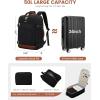 imageLOVEVOOK Travel Backpack For Women 40L Carry On Backpack Flight Approved TSA Personal Item Travel Bag Fits 17 Inch Laptop Business Weekender Overnight Waterproof Daypack With 2 Cubes GreyPinkBlackbrown