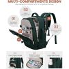 imageLOVEVOOK Travel Backpack For Women 40L Carry On Backpack Flight Approved TSA Personal Item Travel Bag Fits 17 Inch Laptop Business Weekender Overnight Waterproof Daypack With 2 Cubes GreyPinkDark Green