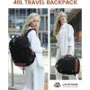 imageLOVEVOOK Travel Backpack For Women 40L Carry On Backpack Flight Approved TSA Personal Item Travel Bag Fits 17 Inch Laptop Business Weekender Overnight Waterproof Daypack With 2 Cubes GreyPinkBlackbrown