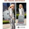 imageLOVEVOOK Travel Backpack For Women 40L Carry On Backpack Flight Approved TSA Personal Item Travel Bag Fits 17 Inch Laptop Business Weekender Overnight Waterproof Daypack With 2 Cubes GreyPinkLight Greenpink