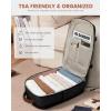 imageLOVEVOOK Travel Backpack For Women 40L Carry On Backpack Flight Approved TSA Personal Item Travel Bag Fits 17 Inch Laptop Business Weekender Overnight Waterproof Daypack With 2 Cubes GreyPinkBlackbrown
