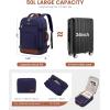 imageLOVEVOOK Travel Backpack For Women 40L Carry On Backpack Flight Approved TSA Personal Item Travel Bag Fits 17 Inch Laptop Business Weekender Overnight Waterproof Daypack With 2 Cubes GreyPinkDark Bluebrown