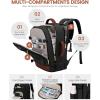 imageLOVEVOOK Travel Backpack For Women 40L Carry On Backpack Flight Approved TSA Personal Item Travel Bag Fits 17 Inch Laptop Business Weekender Overnight Waterproof Daypack With 2 Cubes GreyPinkBlackbrown