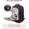 imageLOVEVOOK Travel Backpack For Women 40L Carry On Backpack Flight Approved TSA Personal Item Travel Bag Fits 17 Inch Laptop Business Weekender Overnight Waterproof Daypack With 2 Cubes GreyPinkDark Purpleblack