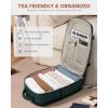 imageLOVEVOOK Travel Backpack For Women 40L Carry On Backpack Flight Approved TSA Personal Item Travel Bag Fits 17 Inch Laptop Business Weekender Overnight Waterproof Daypack With 2 Cubes GreyPinkDark Green