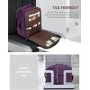imageLOVEVOOK Travel Backpack for Women TSA Carry On Backpack Flight Approved Luggage 40L Water Resistant Personal Item Daypack Large Weekender Bag fit 17 inch Laptop with 3 Cubes BeigeblackbrownDeep Purple
