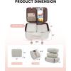 imageLOVEVOOK Travel Backpack for Women TSA Carry On Backpack Flight Approved Luggage 40L Water Resistant Personal Item Daypack Large Weekender Bag fit 17 inch Laptop with 3 Cubes BeigeblackbrownGrey Pink