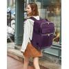 imageLOVEVOOK Travel Backpack for Women TSA Carry On Backpack Flight Approved Luggage 40L Water Resistant Personal Item Daypack Large Weekender Bag fit 17 inch Laptop with 3 Cubes BeigeblackbrownDeep Purple