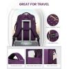 imageLOVEVOOK Travel Backpack for Women TSA Carry On Backpack Flight Approved Luggage 40L Water Resistant Personal Item Daypack Large Weekender Bag fit 17 inch Laptop with 3 Cubes BeigeblackbrownDeep Purple