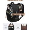imageLOVEVOOK Travel Backpack for Women TSA Carry On Backpack Flight Approved Luggage 40L Water Resistant Personal Item Daypack Large Weekender Bag fit 17 inch Laptop with 3 Cubes BeigeblackbrownBlack