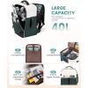 imageLOVEVOOK Travel Backpack for Women TSA Carry On Backpack Flight Approved Luggage 40L Water Resistant Personal Item Daypack Large Weekender Bag fit 17 inch Laptop with 3 Cubes BeigeblackbrownBeigegreenblack