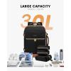 imageLOVEVOOK Travel Backpack for Women TSA Carry On Backpack Flight Approved Luggage 40L Water Resistant Personal Item Daypack Large Weekender Bag fit 17 inch Laptop with 3 Cubes BeigeblackbrownBlackbrown