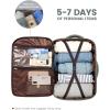 imageLOVEVOOK Travel Backpack for Women TSA Carry On Backpack Flight Approved Luggage 40L Water Resistant Personal Item Daypack Large Weekender Bag fit 17 inch Laptop with 3 Cubes BeigeblackbrownSage Green
