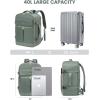 imageLOVEVOOK Travel Backpack for Women TSA Carry On Backpack Flight Approved Luggage 40L Water Resistant Personal Item Daypack Large Weekender Bag fit 17 inch Laptop with 3 Cubes BeigeblackbrownSage Green