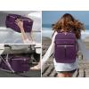 imageLOVEVOOK Travel Backpack for Women TSA Carry On Backpack Flight Approved Luggage 40L Water Resistant Personal Item Daypack Large Weekender Bag fit 17 inch Laptop with 3 Cubes BeigeblackbrownDeep Purple
