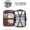 imageLOVEVOOK Travel Backpack for Women TSA Carry On Backpack Flight Approved Luggage 40L Water Resistant Personal Item Daypack Large Weekender Bag fit 17 inch Laptop with 3 Cubes BeigeblackbrownDeep Purple