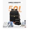 imageLOVEVOOK Travel Backpack for Women TSA Carry On Backpack Flight Approved Luggage 40L Water Resistant Personal Item Daypack Large Weekender Bag fit 17 inch Laptop with 3 Cubes BeigeblackbrownBlackbrown