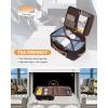 imageLOVEVOOK Travel Backpack for Women TSA Carry On Backpack Flight Approved Luggage 40L Water Resistant Personal Item Daypack Large Weekender Bag fit 17 inch Laptop with 3 Cubes BeigeblackbrownBlackbrown