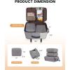 imageLOVEVOOK Travel Backpack for Women TSA Carry On Backpack Flight Approved Luggage 40L Water Resistant Personal Item Daypack Large Weekender Bag fit 17 inch Laptop with 3 Cubes BeigeblackbrownBeige Grey