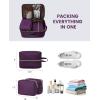 imageLOVEVOOK Travel Backpack for Women TSA Carry On Backpack Flight Approved Luggage 40L Water Resistant Personal Item Daypack Large Weekender Bag fit 17 inch Laptop with 3 Cubes BeigeblackbrownDeep Purple