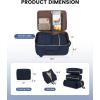 imageLOVEVOOK Travel Backpack for Women TSA Carry On Backpack Flight Approved Luggage 40L Water Resistant Personal Item Daypack Large Weekender Bag fit 17 inch Laptop with 3 Cubes BeigeblackbrownDark Blue