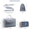 imageLOVEVOOK Travel Duffle Bag Weekender Bag for Women with Toiletry Bag Carry on Overnight Bag with Laptop Compartment Yoga Gym Bag with Wet Pocket Shoe Bag Hospital Bag for Labor and DeliveryGrey