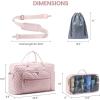imageLOVEVOOK Travel Duffle Bag Weekender Bag for Women with Toiletry Bag Carry on Overnight Bag with Laptop Compartment Yoga Gym Bag with Wet Pocket Shoe Bag Hospital Bag for Labor and DeliveryPink