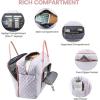 imageLOVEVOOK Travel Duffle Bag Weekender Bag for Women with Toiletry Bag Carry on Overnight Bag with Laptop Compartment Yoga Gym Bag with Wet Pocket Shoe Bag Hospital Bag for Labor and DeliverySilver Grey