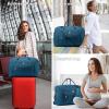 imageLOVEVOOK Travel Duffle Bag Weekender Bag for Women with Toiletry Bag Carry on Overnight Bag with Laptop Compartment Yoga Gym Bag with Wet Pocket Shoe Bag Hospital Bag for Labor and DeliverySea Blue