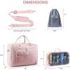 imageLOVEVOOK Travel Duffle Bag Weekender Bag for Women with Toiletry Bag Carry on Overnight Bag with Laptop Compartment Yoga Gym Bag with Wet Pocket Shoe Bag Hospital Bag for Labor and DeliveryPinkmedium