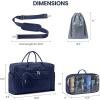 imageLOVEVOOK Travel Duffle Bag Weekender Bag for Women with Toiletry Bag Carry on Overnight Bag with Laptop Compartment Yoga Gym Bag with Wet Pocket Shoe Bag Hospital Bag for Labor and DeliveryNavy
