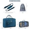 imageLOVEVOOK Travel Duffle Bag Weekender Bag for Women with Toiletry Bag Carry on Overnight Bag with Laptop Compartment Yoga Gym Bag with Wet Pocket Shoe Bag Hospital Bag for Labor and DeliverySea Blue