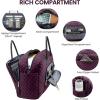 imageLOVEVOOK Travel Duffle Bag Weekender Bag for Women with Toiletry Bag Carry on Overnight Bag with Laptop Compartment Yoga Gym Bag with Wet Pocket Shoe Bag Hospital Bag for Labor and DeliveryPurplish Red