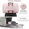 imageLOVEVOOK Travel Duffle Bag Weekender Bag for Women with Toiletry Bag Carry on Overnight Bag with Laptop Compartment Yoga Gym Bag with Wet Pocket Shoe Bag Hospital Bag for Labor and DeliveryPink