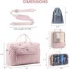 imageLOVEVOOK Travel Duffle Bag Weekender Bag for Women with Toiletry Bag Carry on Overnight Bag with Laptop Compartment Yoga Gym Bag with Wet Pocket Shoe Bag Hospital Bag for Labor and DeliveryZ4pcsPink